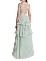 Prom Chiffon Tiered Gown