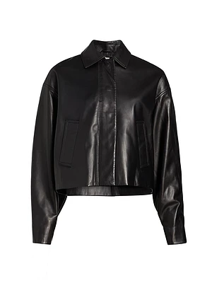 Everli Cropped Leather Jacket