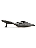 Wilda 50MM Mesh Kitten-Heel Mules