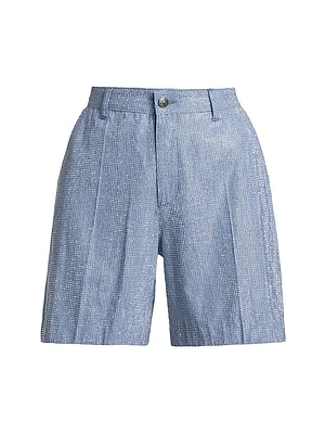 Patricia Embellished Chambray Shorts