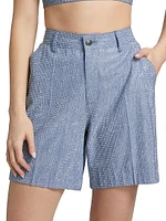 Patricia Embellished Chambray Shorts