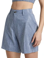 Patricia Embellished Chambray Shorts
