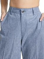 Patricia Embellished Chambray Shorts