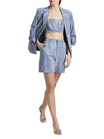 Patricia Embellished Chambray Shorts
