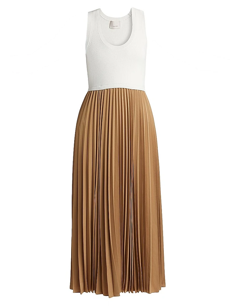 Parma Pleated Midi-Dress