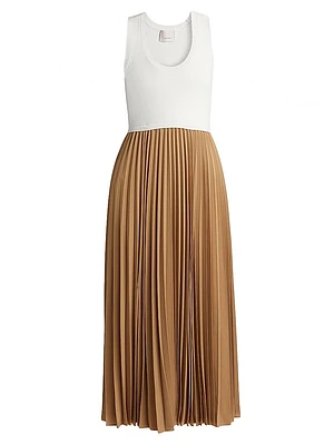 Parma Pleated Midi-Dress