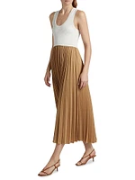 Parma Pleated Midi-Dress