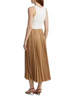 Parma Pleated Midi-Dress