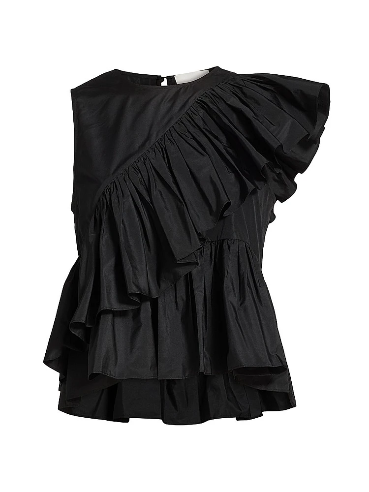 Ricki Asymmetric Ruffle Top