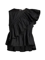 Ricki Asymmetric Ruffle Top