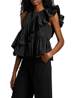Ricki Asymmetric Ruffle Top