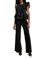 Ricki Asymmetric Ruffle Top