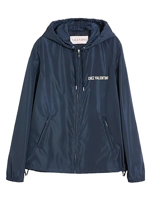 Nylon Hooded Windbreaker Jacket