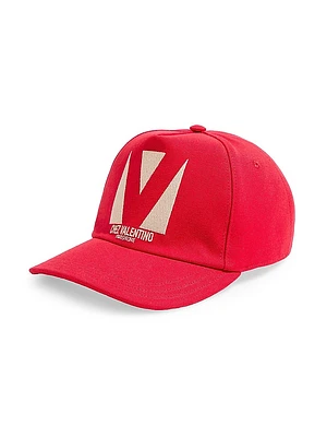 Chez Cotton Baseball Cap with Embroidery