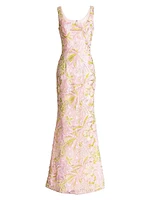 Tyra Embellished Floral Mermaid Gown
