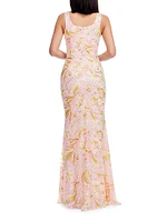 Tyra Embellished Floral Mermaid Gown