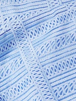 Textured A-Line Midi-Dress