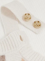 Baby's Cyra Wool-Cashmere Striped Romper Set