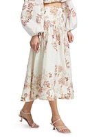 Diza Floral Midi-Skirt