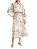 Diza Floral Midi-Skirt
