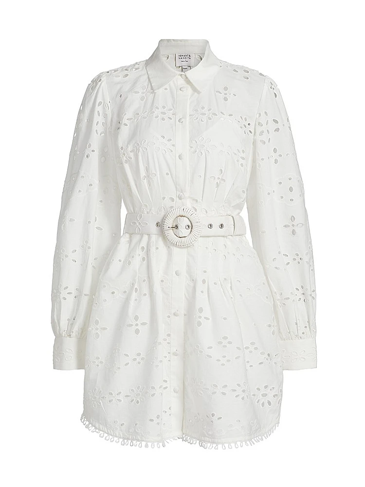 Adya Buckle Shirt Minidress