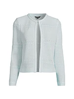 Crochet Open-Front Jacket