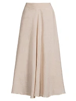 Circle Linen Maxi Skirt