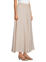 Circle Linen Maxi Skirt