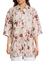 Printed Linen Blouse