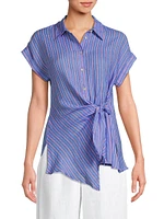 Striped Side-Tie Top