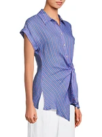 Striped Side-Tie Top