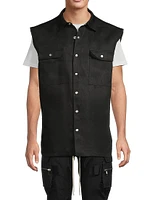 Oversized Linen Vest