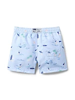 Little Boy's & Surfer T-Shirt Swim Trunks Set