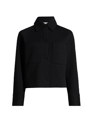 Cotton-Blend Shirt Jacket
