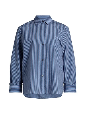 Next Morning Pinstriped Cotton Shirt