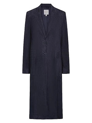 Long Run Leather Car Coat