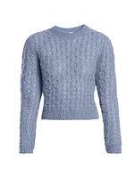 Mohair Cable-Knit Sweater