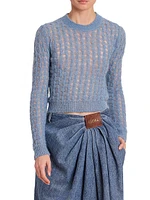 Mohair Cable-Knit Sweater