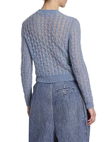 Mohair Cable-Knit Sweater