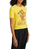 Les Tournesols Short-Sleeve Sweater