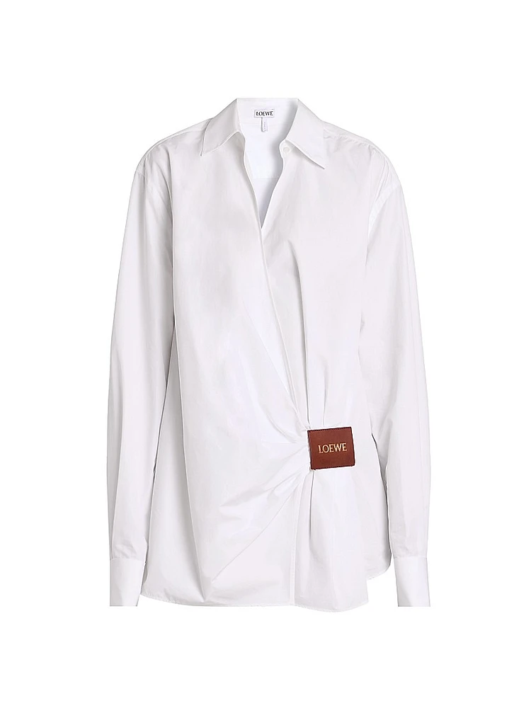 Draped Cotton Shirt