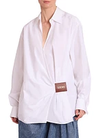 Draped Cotton Shirt