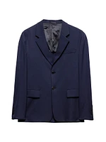 Single-Breasted Wool Blend Jacket