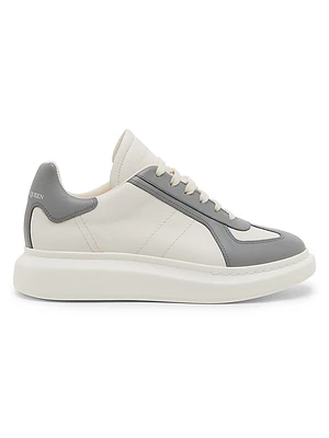 Colorblocked Low-Top Leather Sneakers