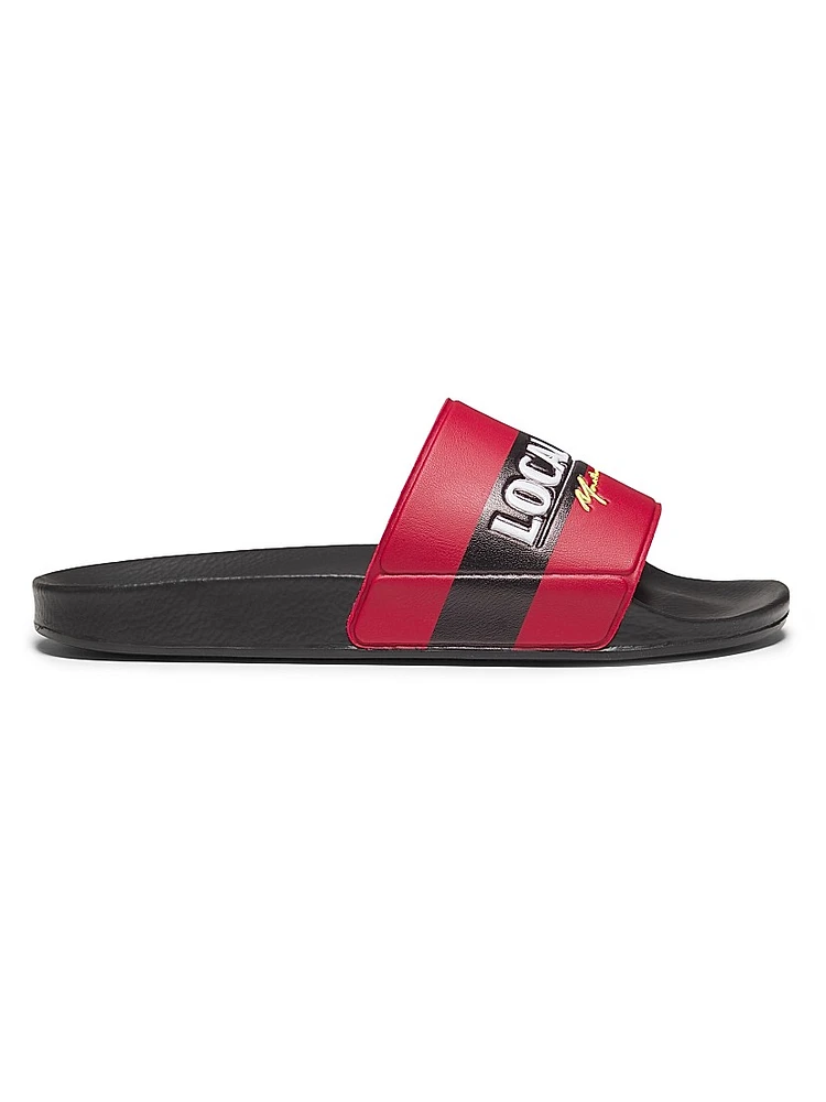 Local Hero Rubber Slide Sandals