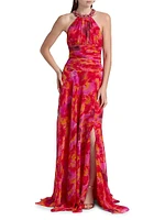Floral Halterneck Gown
