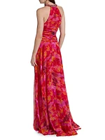 Floral Halterneck Gown