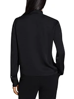 Silk Tie-Neck Blouse