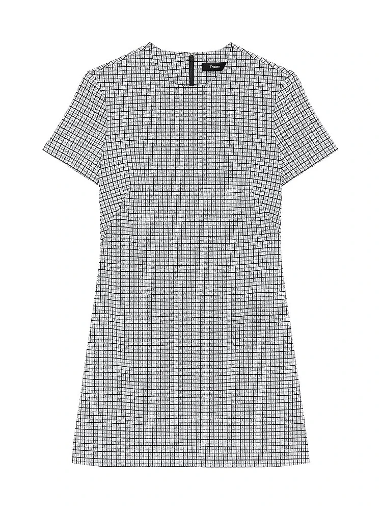 Grid A-Line Minidress