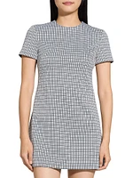 Grid A-Line Minidress